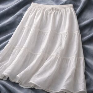 Chic White A-Line Skirt